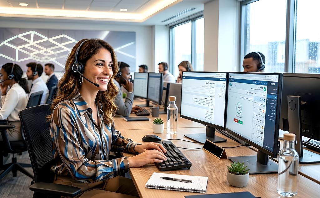 Customer support team helping technology learners